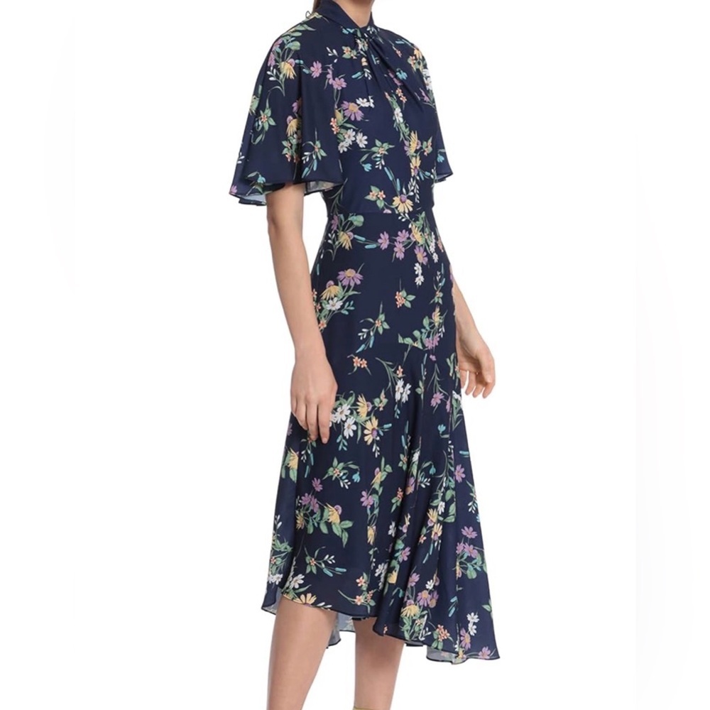 Maggy London Navy Floral Maxi Dress - Picture 9 of 11
